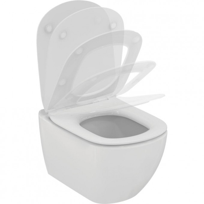 Промо-комплект IDEAL STANDARD TESI (T007901 Подвесной унитаз, T352701 Тонкое сиденье и крышка) TT00001